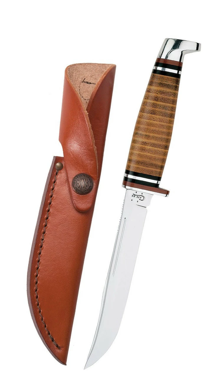 Case Knives 00381 Leather Utility Hunter With Leather Sheath 3 Case Knives 00381 Leather Utility Hunter With Leather Sheath