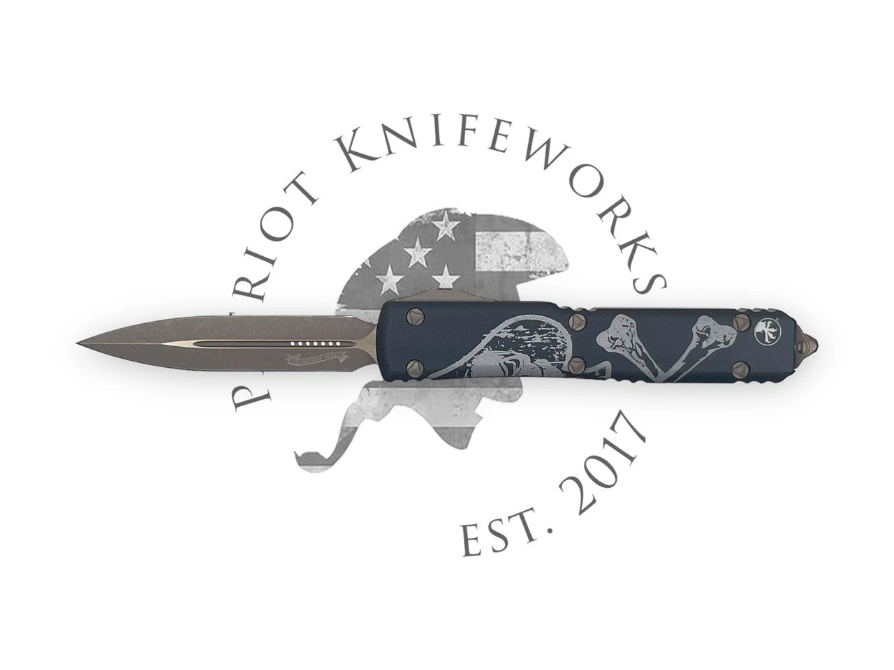 Microtech 122-13DC Ultratech D/E Signature Series Death Card Bronzed Apocalyptic St 2 Microtech 122-13DC Ultratech D/E Signature Series Death Card Bronzed Apocalyptic St