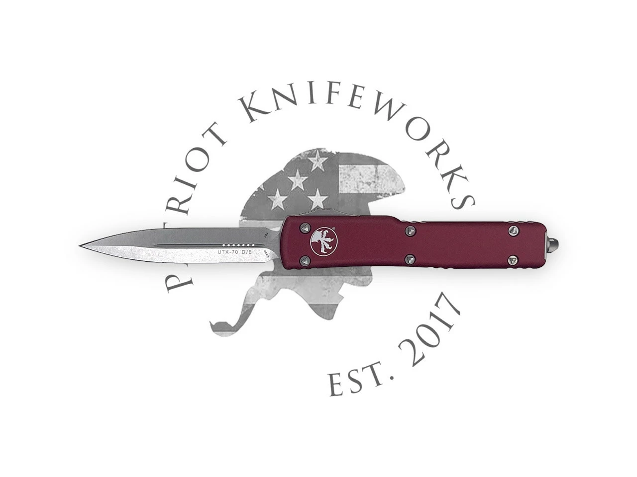 Microtech 147-10MR UTX-70 D/E Merlot Stonewash Standard 3 Microtech 147-10MR UTX-70 D/E Merlot Stonewash Standard