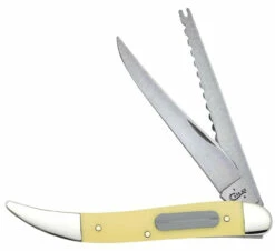 Case Knives 00120 YELLOW SYN SMOOTH FISHING KNIFE