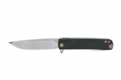 Medford M-48 S35VN Tumbled Blade, Green Handle, Bronze Spring, Bronze HW/Clip