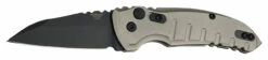 Hogue A01-MicroSwitch Automatic Folder: 2.75" Wharncliffe Blade - Black Cerakote Finish, Matte FDE Aluminum Frame- 24107