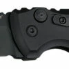 Hogue A01-MicroSwitch Automatic Folder: 2.75" Drop Point Blade - Black Cerakote Finish, Matte Black Aluminum Frame- 24116