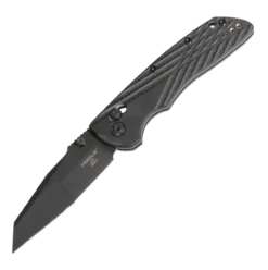Hogue Deka Manual Folder: 3.25" Wharncliffe Blade - Black Cerakote Finish, Solid Black G10 Frame- 24266