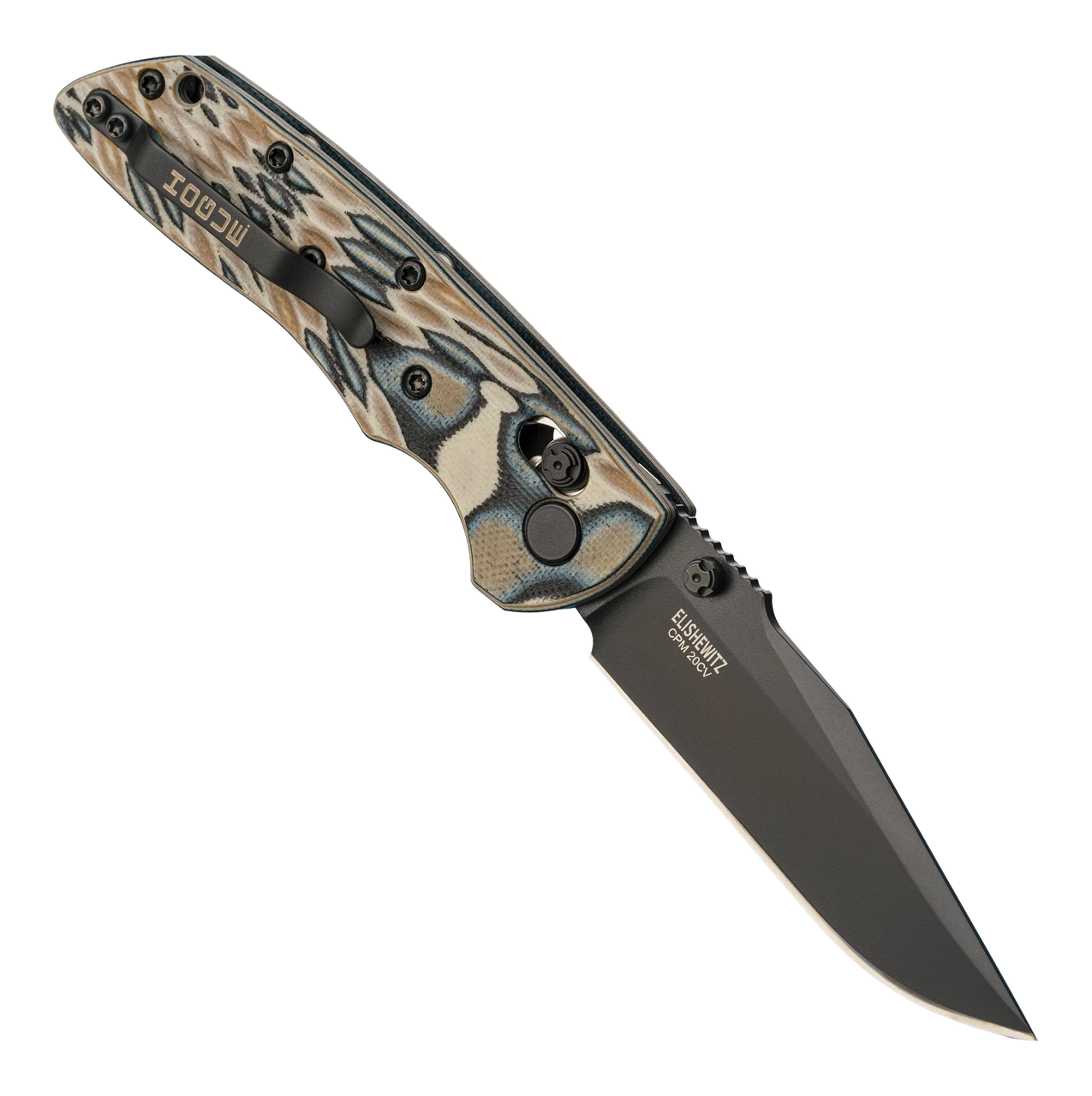 Hogue Deka Manual Folder: 3.25" Clip Point Blade - Black Cerakote Finish, G-Mascus Dark Earth G10 Frame - 24277 4 Hogue Deka Manual Folder: 3.25" Clip Point Blade - Black Cerakote Finish, G-Mascus Dark Earth G10 Frame - 24277 - Image 2