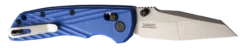Hogue Deka Manual Folder: 3.25" Wharncliffe Blade - Tumbled Finish, Blue Polymer Frame - 24363 -PATRIOT KNIFEWORKS Sales 24363 2 27069.1686162039