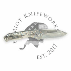 MEDFORD PRAE SLIM S45VN TUMBLED DP BLADE, PENANO W/FACED SILVER FLATS FALLING LEAVES HANDLES, STD HW/CLIP -PATRIOT KNIFEWORKS Sales 2F9046B2 77E4 46B6 A5CD E221E8A15E3A 68221.1694545726