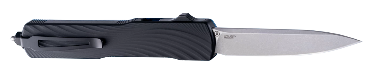 Hogue Counterstrike OTF Automatic: 3.35" Drop Point Blade - Tumbled Finish, Aluminum Case & G-Mascus Blue Lava G10 Cover - 34873 4 Hogue Counterstrike OTF Automatic: 3.35" Drop Point Blade - Tumbled Finish, Aluminum Case & G-Mascus Blue Lava G10 Cover - 34873 - Image 2