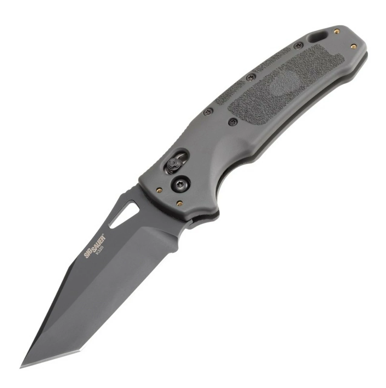 Hogue SIG K320 Tactical Manual Folder: 3.5" Tanto Blade - Black Cerakote Finish, Grey Polymer Frame 3 Hogue SIG K320 Tactical Manual Folder: 3.5" Tanto Blade - Black Cerakote Finish, Grey Polymer Frame