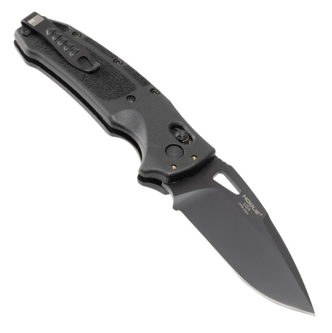 Hogue SIG K320 Nitron Manual Folder: 3.5" Drop Point Blade - Black Cerakote Finish, Black Polymer Frame 4 Hogue SIG K320 Nitron Manual Folder: 3.5" Drop Point Blade - Black Cerakote Finish, Black Polymer Frame - Image 2