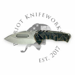 MEDFORD GENESIS T S45VN TUMBLED DP BLADE, PVD W/BRSH/BRZ FLATS STAINED GLASS HANDLES, PVD HW, BRSH/BRZ CLIP, NP3 BREAKER