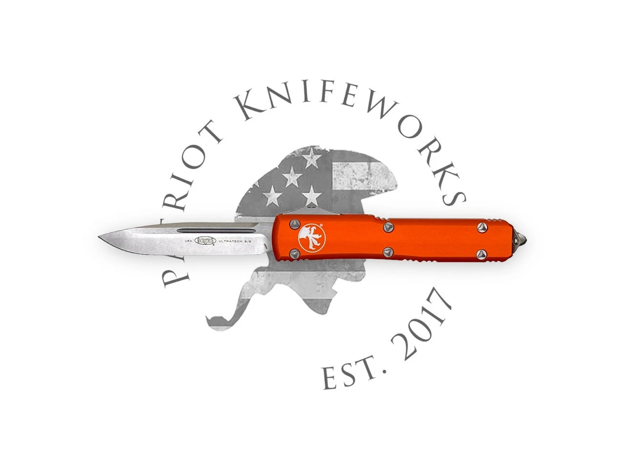 Microtech 121-10OR Ultratech S/E Orange Stonewash Standard 3 Microtech 121-10OR Ultratech S/E Orange Stonewash Standard