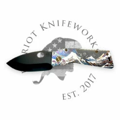 Medford TFF-1 S35VN PVD Blade, Bronze "Great Wave" Handles, Bronze HW, PVD Clip