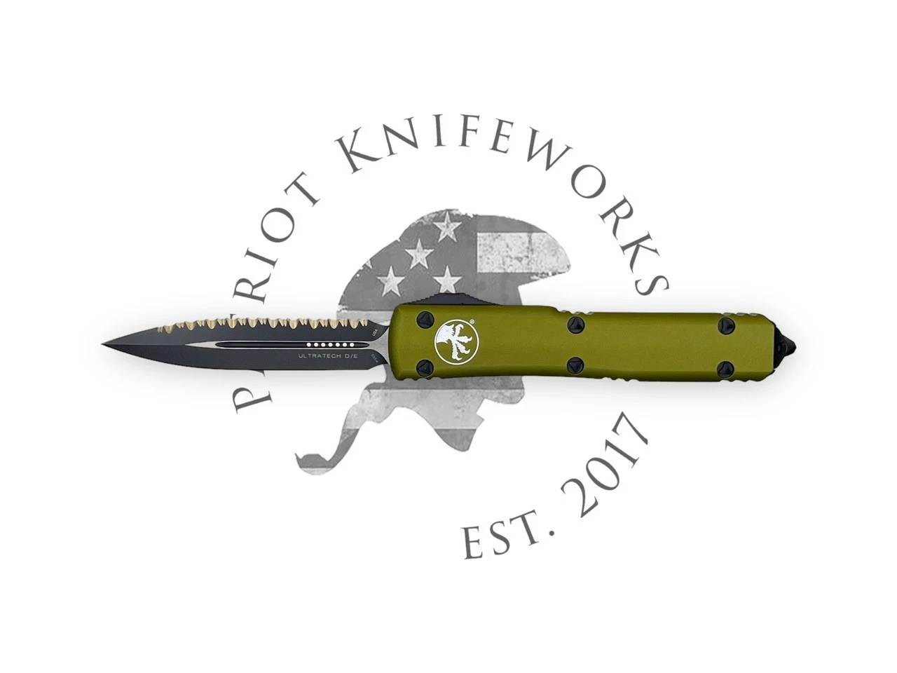 Microtech 122-3OD Ultratech D/E OD Green Full Serrated 3 Microtech 122-3OD Ultratech D/E OD Green Full Serrated