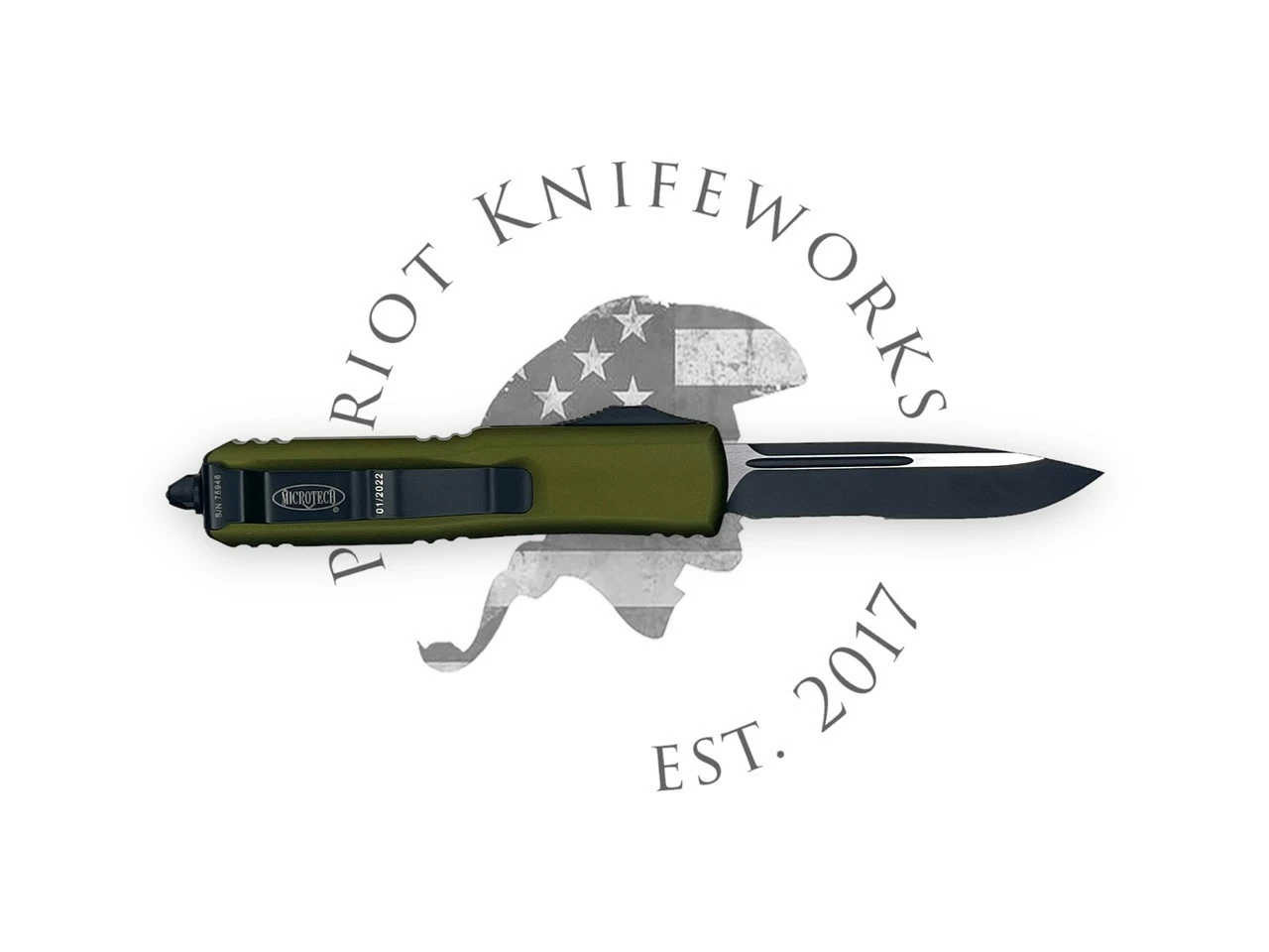 Microtech 231-2OD UTX-85 S/E OD Green Partial Serrated 4 Microtech 231-2OD UTX-85 S/E OD Green Partial Serrated - Image 2