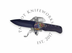 Medford Proxima S45VN PVD W/Faced Flats Blade, PVD W/Pen And Falling Jasmine Handles, FLM HW, Brushed Clip