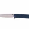 Medford M-48 S45VN Tumbled Blade, Blue Handle, Tumbled Spring, Flm HW, STD Clip
