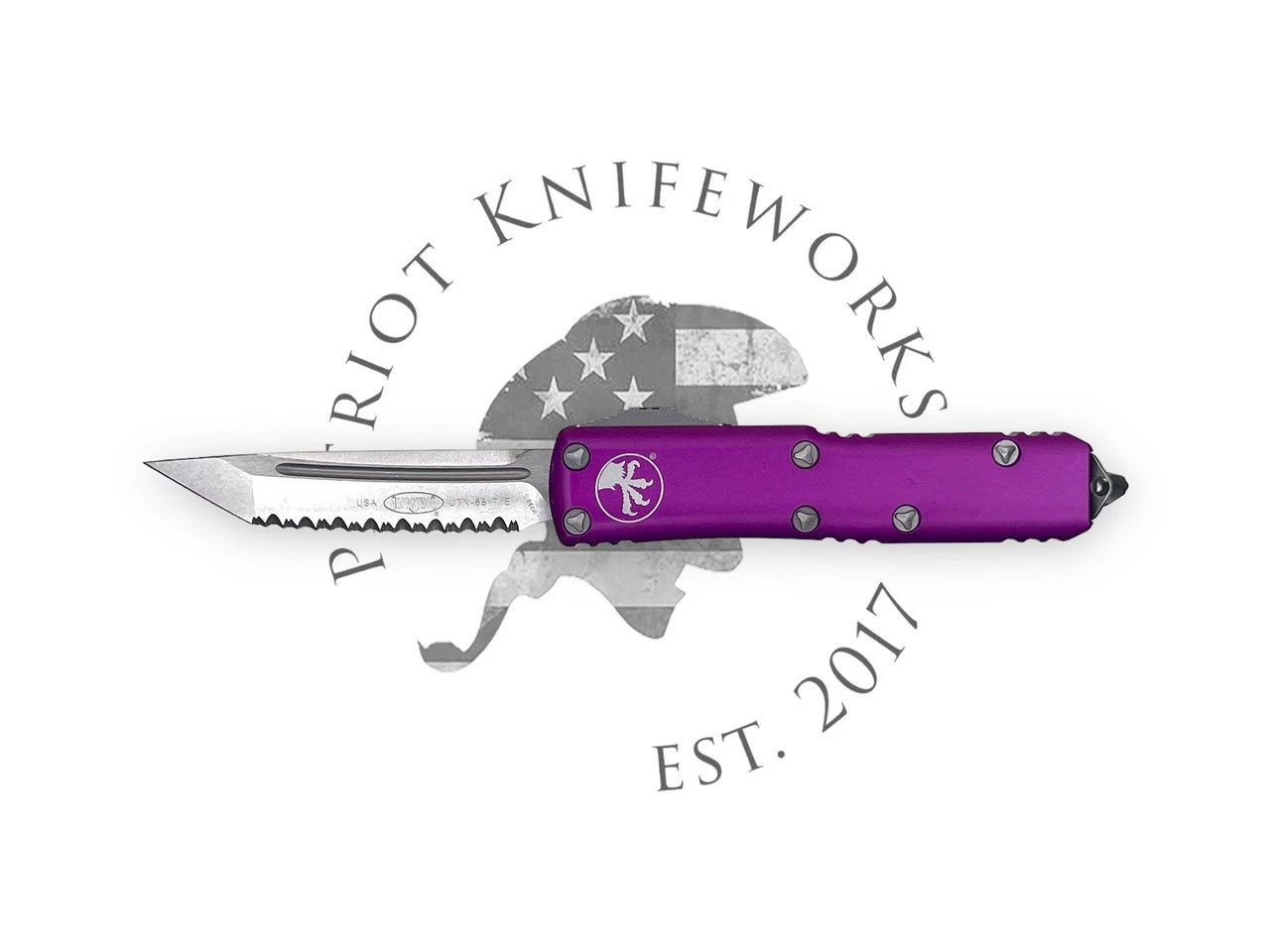 Microtech 233-12VI UTX-85 T/E Violet Stonewash Full Serrated 3 Microtech 233-12VI UTX-85 T/E Violet Stonewash Full Serrated