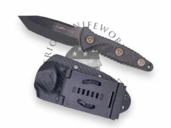 Microtech 114M-1DLCCFS Socom Alpha Mini T/E Signature Series Carbon Fiber Handle DLC Standard