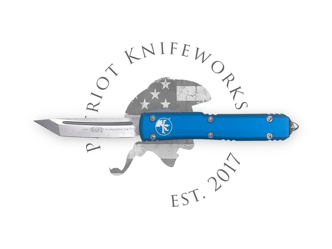 Microtech 123-10BL Ultratech T/E Blue Stonewash Standard 3 Microtech 123-10BL Ultratech T/E Blue Stonewash Standard