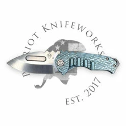 Medford Genesis T S45VN Tumbled DP Blade, Aqua Dragon Scale Handles, STD HW/Clip, NP3 Breaker