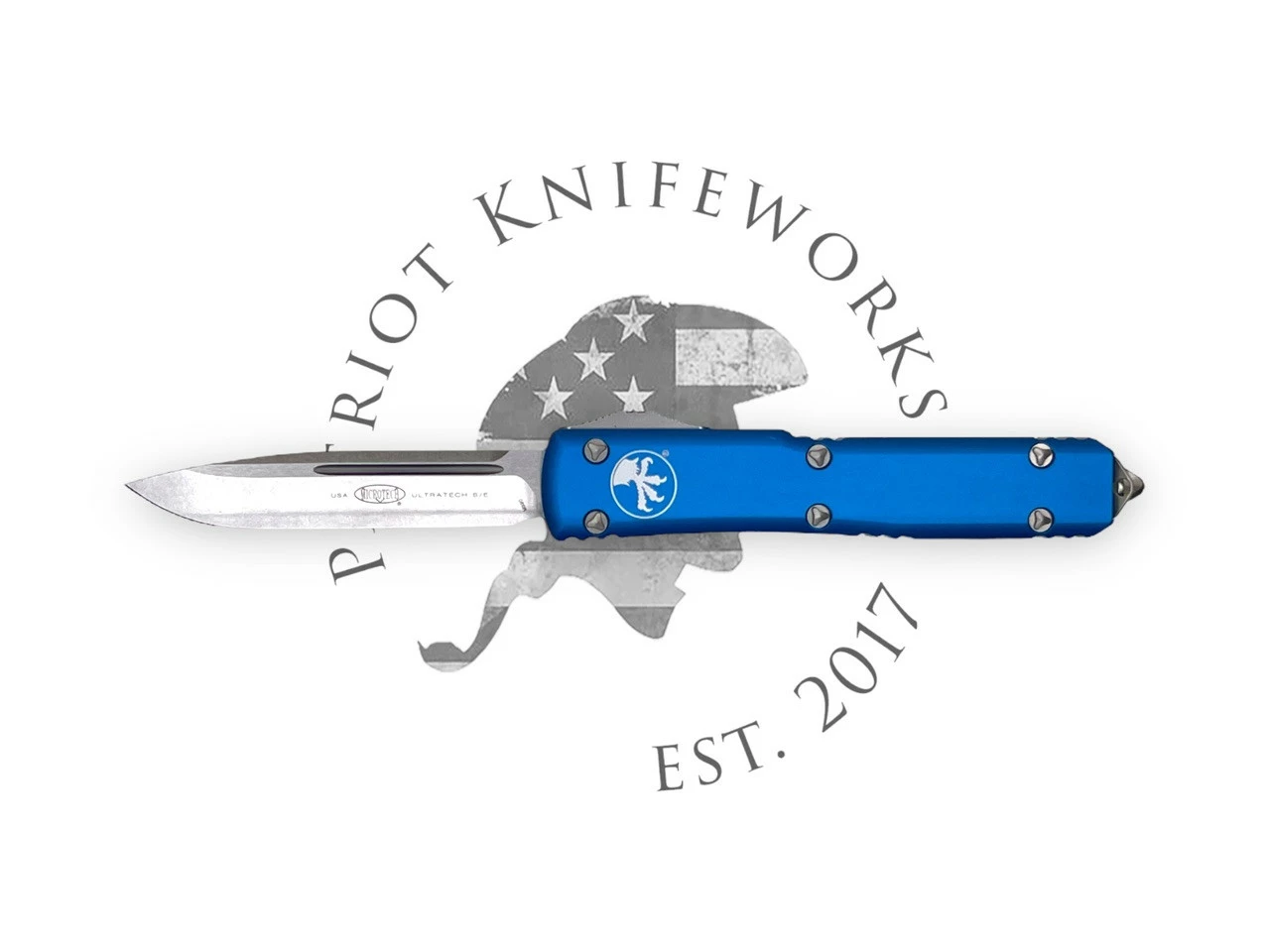 Microtech 121-10BL Ultratech S/E Blue Stonewash Standard 3 Microtech 121-10BL Ultratech S/E Blue Stonewash Standard