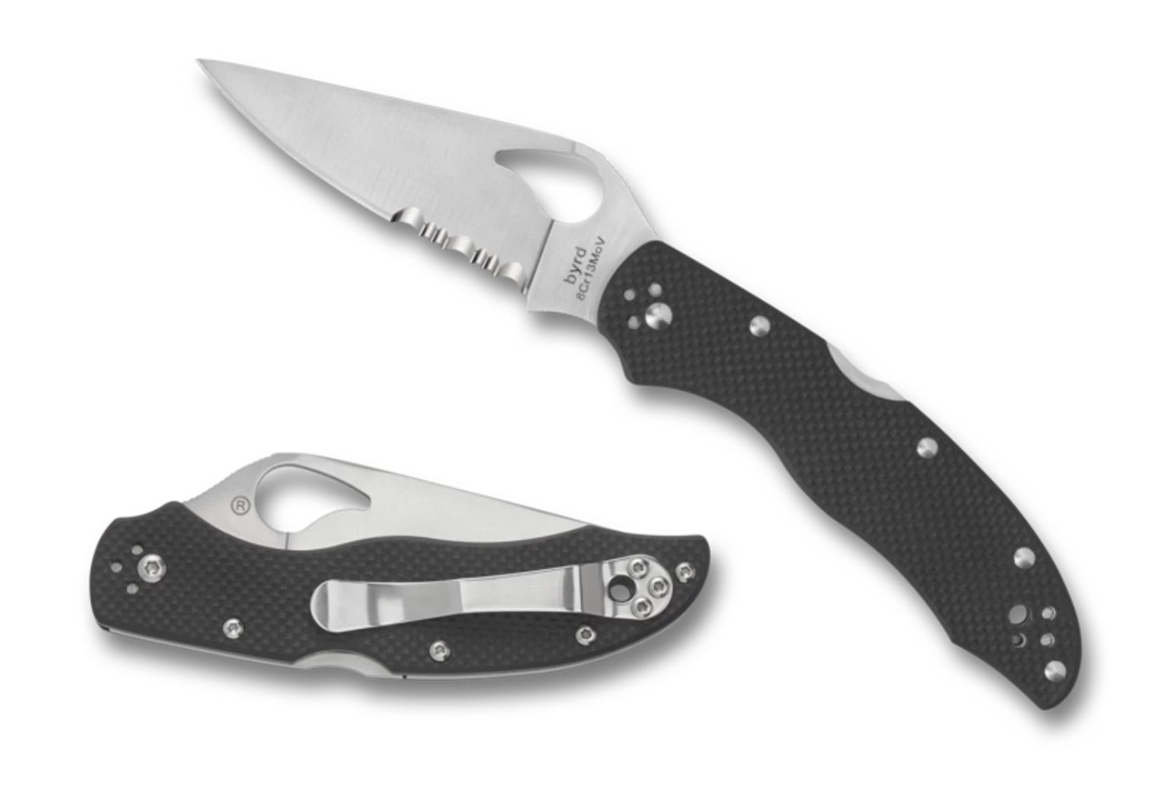 BYRD BY SPYDERCO HARRIER™ 2 - COMBINATION BLADE/BLACK HANDLE 3 BYRD BY SPYDERCO HARRIER™ 2 - COMBINATION BLADE/BLACK HANDLE