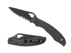 BYRD BY SPYDERCO CARA CARA™ 2 STAINLESS BLACK BLADE - COMBINATION BLADE/STAINLESS HANDLE