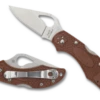 BYRD BY SPYDERCO ROBIN™ 2 FRN - PLAIN BLADE/BROWN HANDLE -PATRIOT KNIFEWORKS Sales BY10PBN2 Both 96937.1676306473