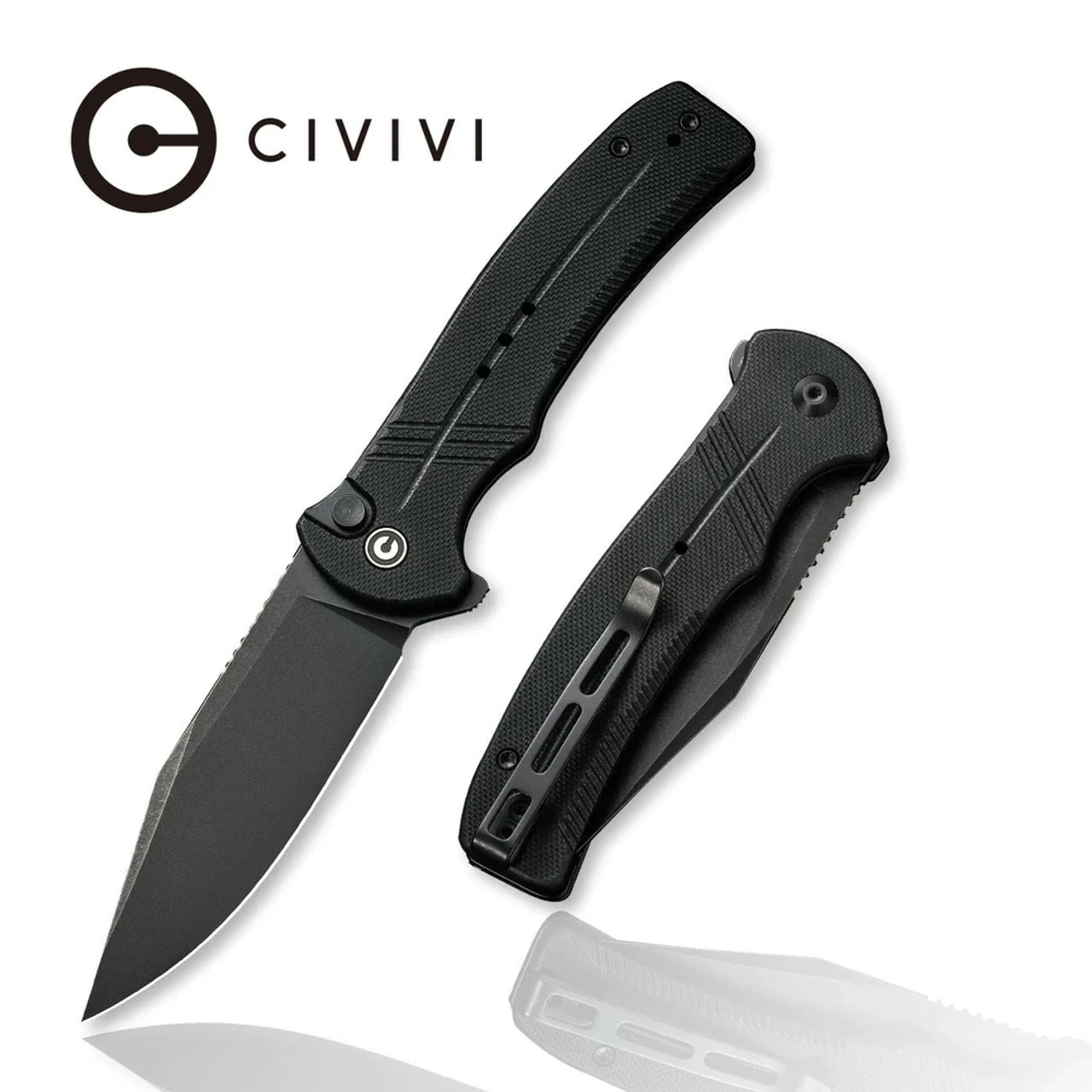 CIVIVI Cogent Flipper & Button Lock Knife G10 Handle (3.47" 14C28N Blade) C20038D-1 3 CIVIVI Cogent Flipper & Button Lock Knife G10 Handle (3.47" 14C28N Blade) C20038D-1