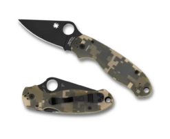 Spyderco C223GPCMOBK Para™ 3 G-10 Digital Camo Black Blade