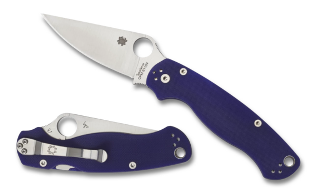 Spyderco C81GPDBL2 Para Military™ 2 G-10 Dark Blue CPM S110V 3 Spyderco C81GPDBL2 Para Military™ 2 G-10 Dark Blue CPM S110V
