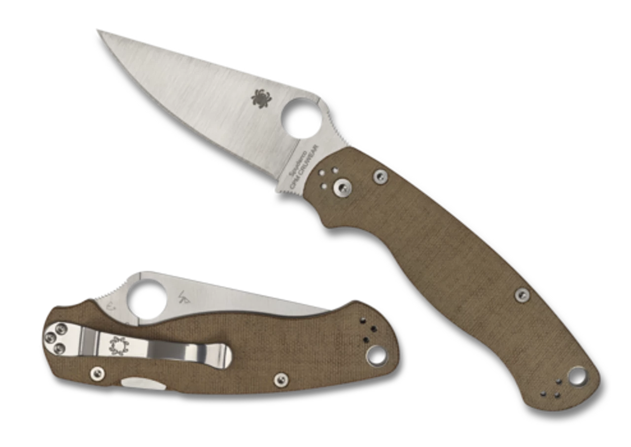 Spyderco C81MPCW2 PARA MILITARY™ 2 CPM® CRU-WEAR® MICARTA® 3 Spyderco C81MPCW2 PARA MILITARY™ 2 CPM® CRU-WEAR® MICARTA®