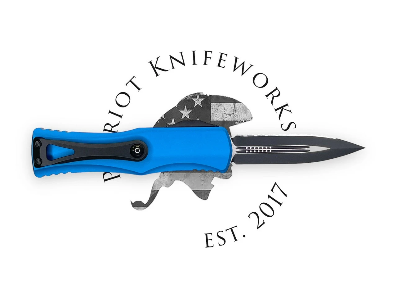 Microtech 702-3BL Hera D/E Blue Full Serrated 4 Microtech 702-3BL Hera D/E Blue Full Serrated - Image 2