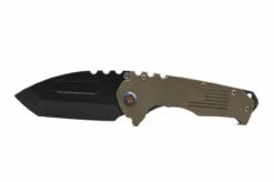 Medford Scout M/P D2 PVD Tanto Blade, OD Green G10 Handles, Flm HW/Clip, PVD Breaker