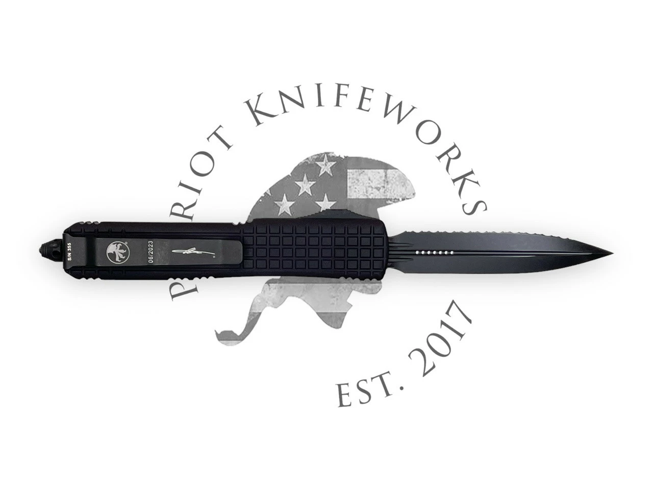 Microtech 122-3UT-DS Ultratech Delta D/E Frag Signature Series Fluted DLC Full Serrated DLC Hardware Nickel Boron Internals 4 Microtech 122-3UT-DS Ultratech Delta D/E Frag Signature Series Fluted DLC Full Serrated DLC Hardware Nickel Boron Internals - Image 2