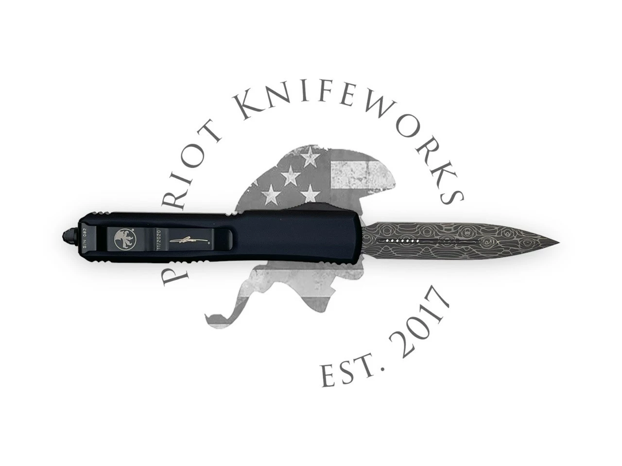 Microtech 122-16S Ultratech D/E Signature Series Damascus Standard Ringed Hardware 4 Microtech 122-16S Ultratech D/E Signature Series Damascus Standard Ringed Hardware - Image 2