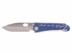 Medford 187DP D2 Tumbled Blade, Blue "2nd Amendment"Handles, STD HW/Clip