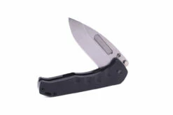 Medford Swift FL Flipper S45VN Tumbled DP Blade, Black Handle, PVD Spring, PVD HW/Clip