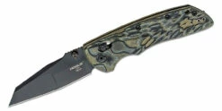 Hogue Deka Manual Folder: 3.25" Wharncliffe Blade - Black Cerakote Finish, G-Mascus Green G10 Frame