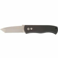 ProTech Pro-Tech E7T01 Emerson CQC7 Tanto Auto, Black Handle, Blasted Blade, Plain Edge