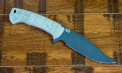 Hinderer The Ranch Bowie-Battle Black-CPM 3V-OD Green Micarta -PATRIOT KNIFEWORKS Sales Ranch Bowie BB ODGreen 3V 14630.1684261417