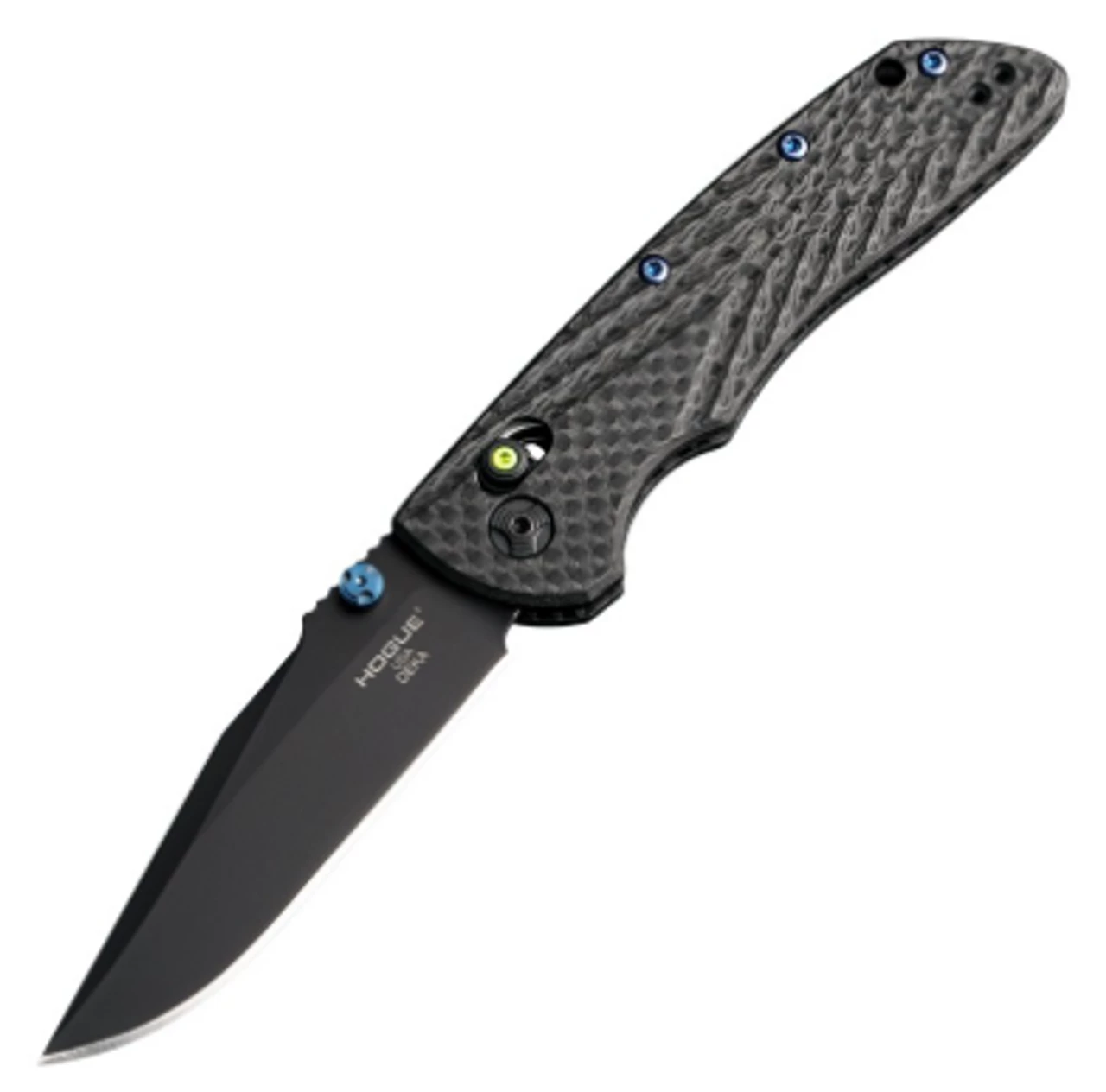 Hogue 24299-LIM Deka Manual Folder (Collector Series): 3.25" Clip Point Blade - Black Cerakote Finish, Black Carbon Fiber Frame & Green Tritium Insert 3 Hogue 24299-LIM Deka Manual Folder (Collector Series): 3.25" Clip Point Blade - Black Cerakote Finish, Black Carbon Fiber Frame & Green Tritium Insert