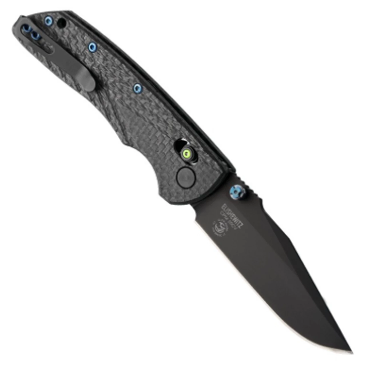 Hogue 24299-LIM Deka Manual Folder (Collector Series): 3.25" Clip Point Blade - Black Cerakote Finish, Black Carbon Fiber Frame & Green Tritium Insert 4 Hogue 24299-LIM Deka Manual Folder (Collector Series): 3.25" Clip Point Blade - Black Cerakote Finish, Black Carbon Fiber Frame & Green Tritium Insert - Image 2