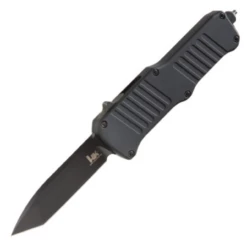 HK Mini Incursion OTF Automatic: 2.95" Tanto Blade - Black PVD Finish, Matte Black Aluminum Frame