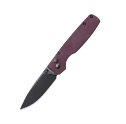 Kizer Original Button Lock Knife Red Richlite Handle V3605C3 (2.98" Black)