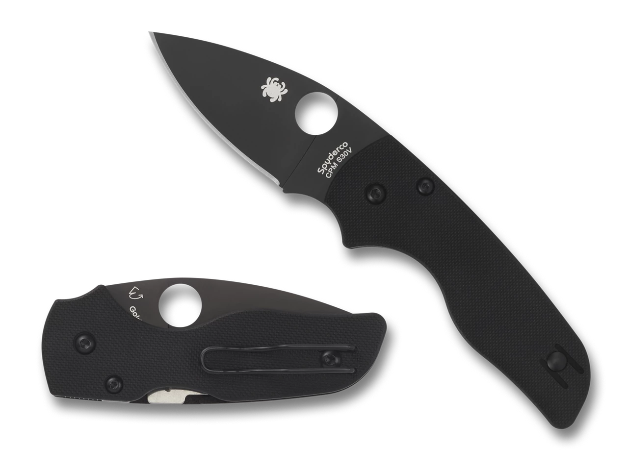 Spyderco C230GPBBK LIL' NATIVE® G-10 BLACK / BLACK BLADE